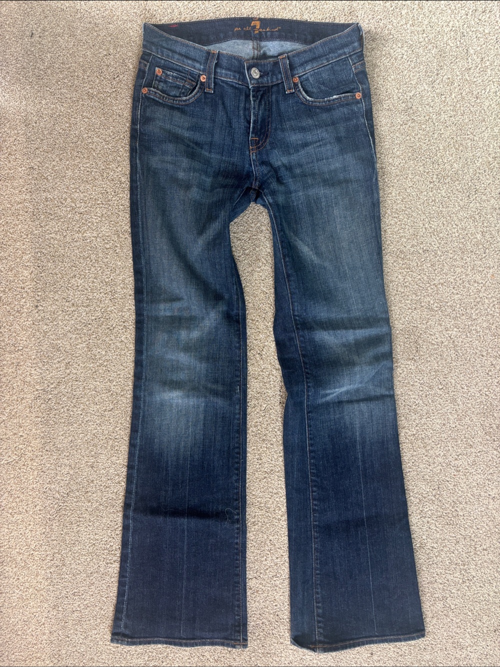 7 For All Mankind Dark Wash Bootcut Jeans Made in the USA